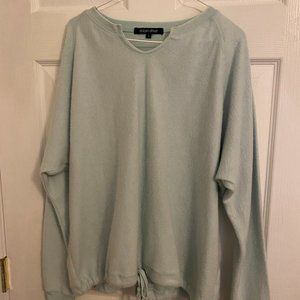 NEW Ocean Drive soft fleece pullover, Size L, NWOT, pale aqua